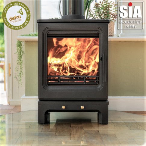 Ecosy+ Rock CD - 5KW - Defra Approved - Eco Design Approved  - Woodburning Stove - Cast Iron